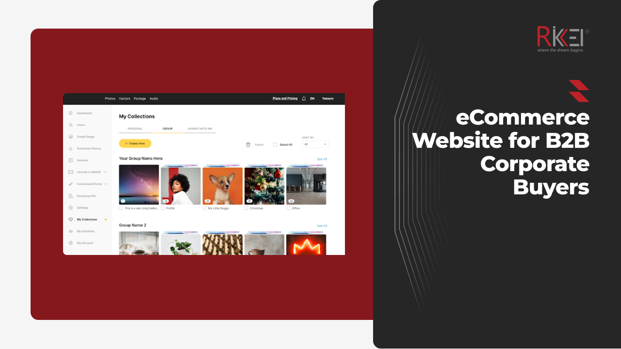 eCommerce website for B2B corporate buyers